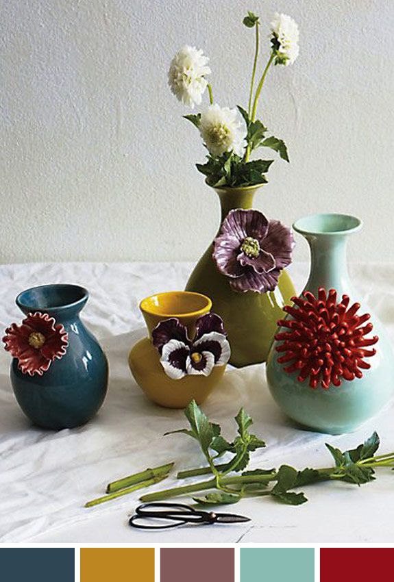 Inspiração do Dia: vasos flores Anthropologie