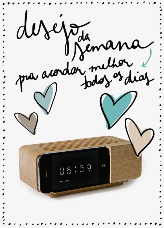 wood dock alarm clock para iphone