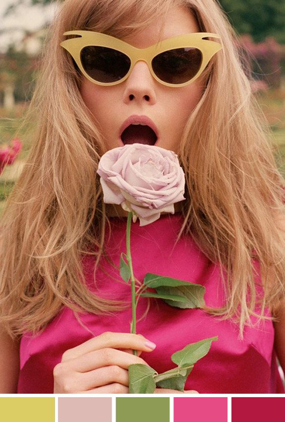 Inspiração do Dia: flor, pink e óculos gatinho