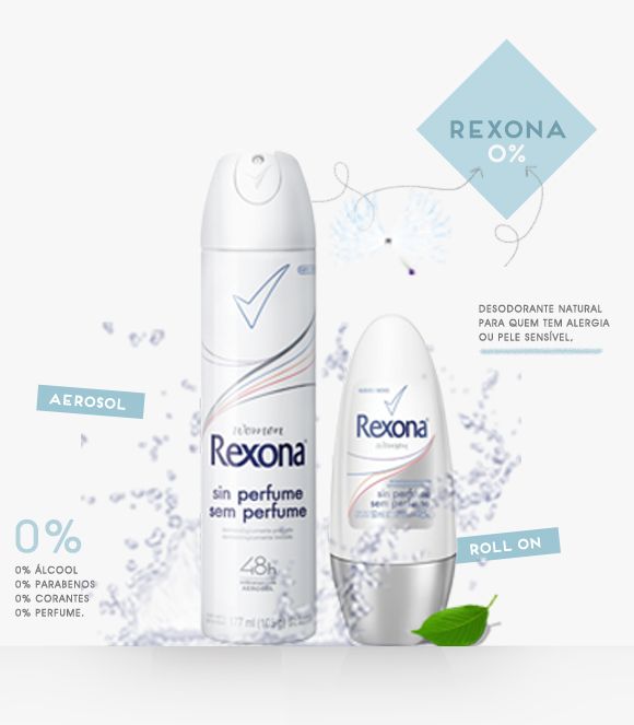 Rexona Women Sem Perfume 0%